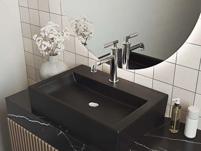 New 20” Rectangle Vessel Sink Matte Black