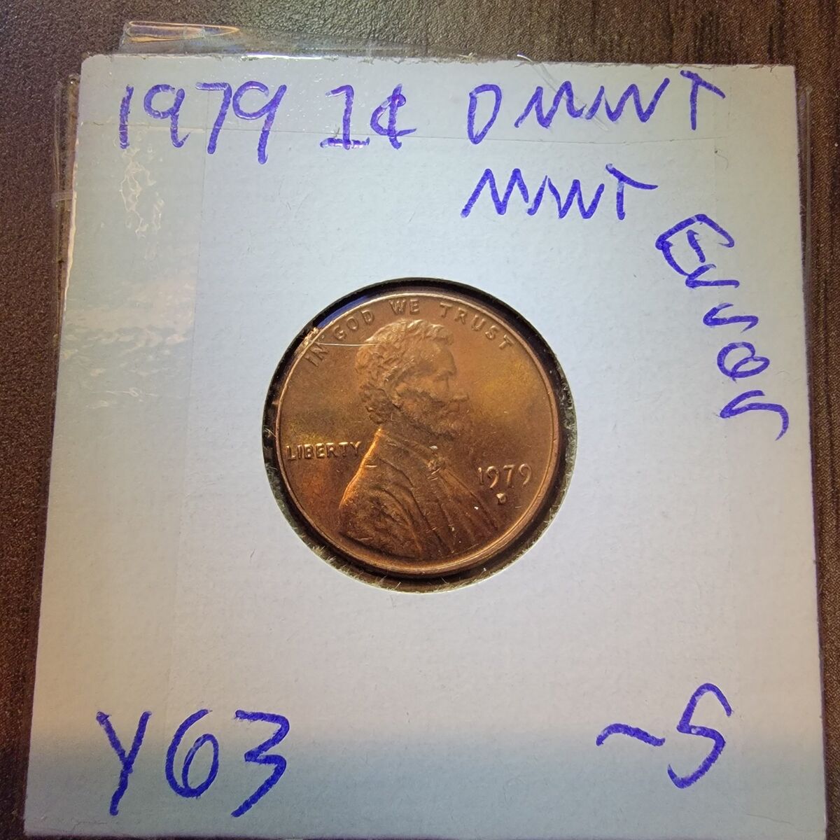 1979 penny mint mark error.