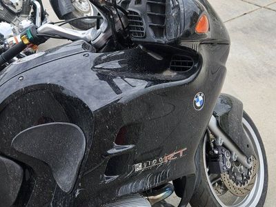 BMW R1100RT Touring Motorcycle - Black, with Hard Cases - Runs, Some Cosmetic Damage. bad battery