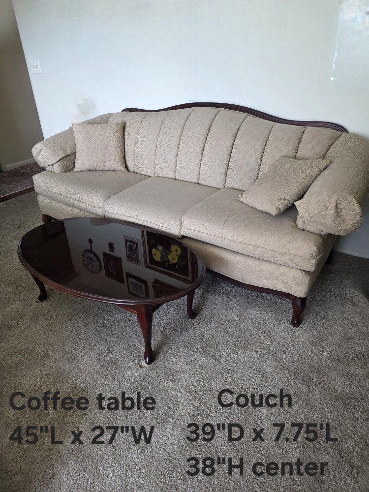 Couch and table