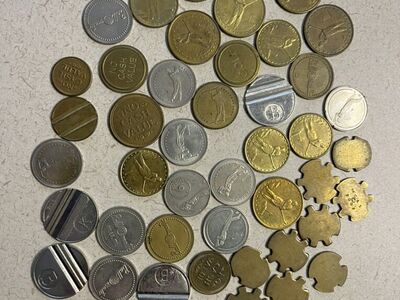51. Golfing Coins, Check Pictures For Details.
