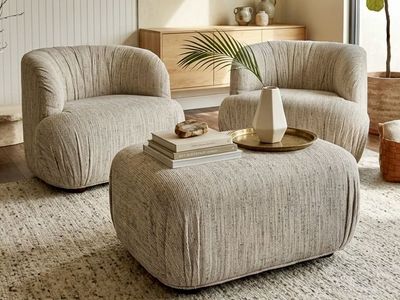 Rare 1980s Postmodern “Cloud” Lounge Chair Set