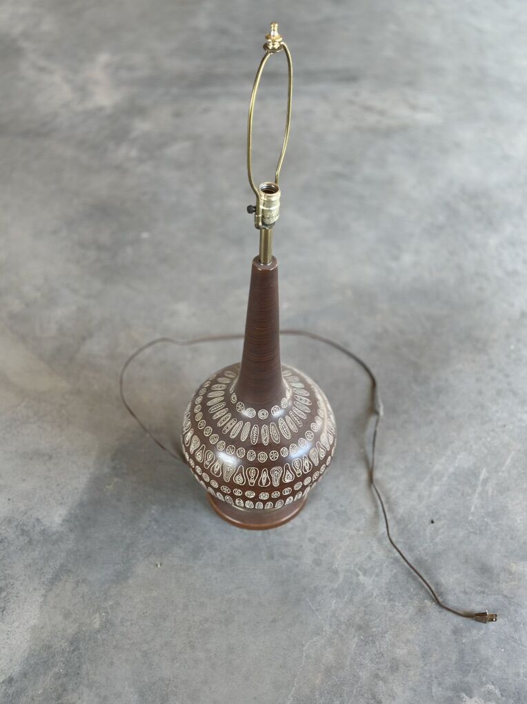 Vintage 1960 Fortune Lamp Co. MCM Ceramic Lamp
