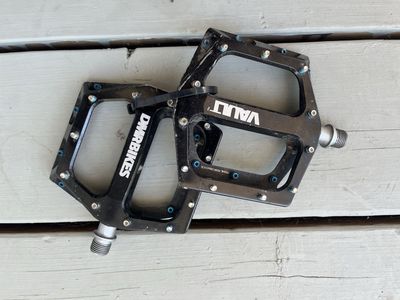 Flat Pedals DMR Bikes Vault / Crankbrothers Exclusive Oil Slick Stamp 7 Flat Small / Diety Decoy Left Flat Pedal Only $15 - $75