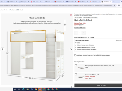 Pottery Barn Teen Blaire Full Loft Bed