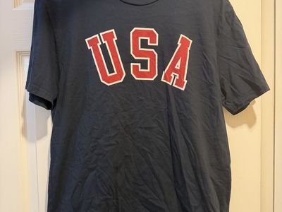 General Standard Men's Black USA Graphic Tee - Size M, 100% Cotton, Made in USA