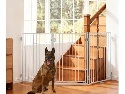 NEW No Pawblems Free Standing Dog Gate 36" Tall