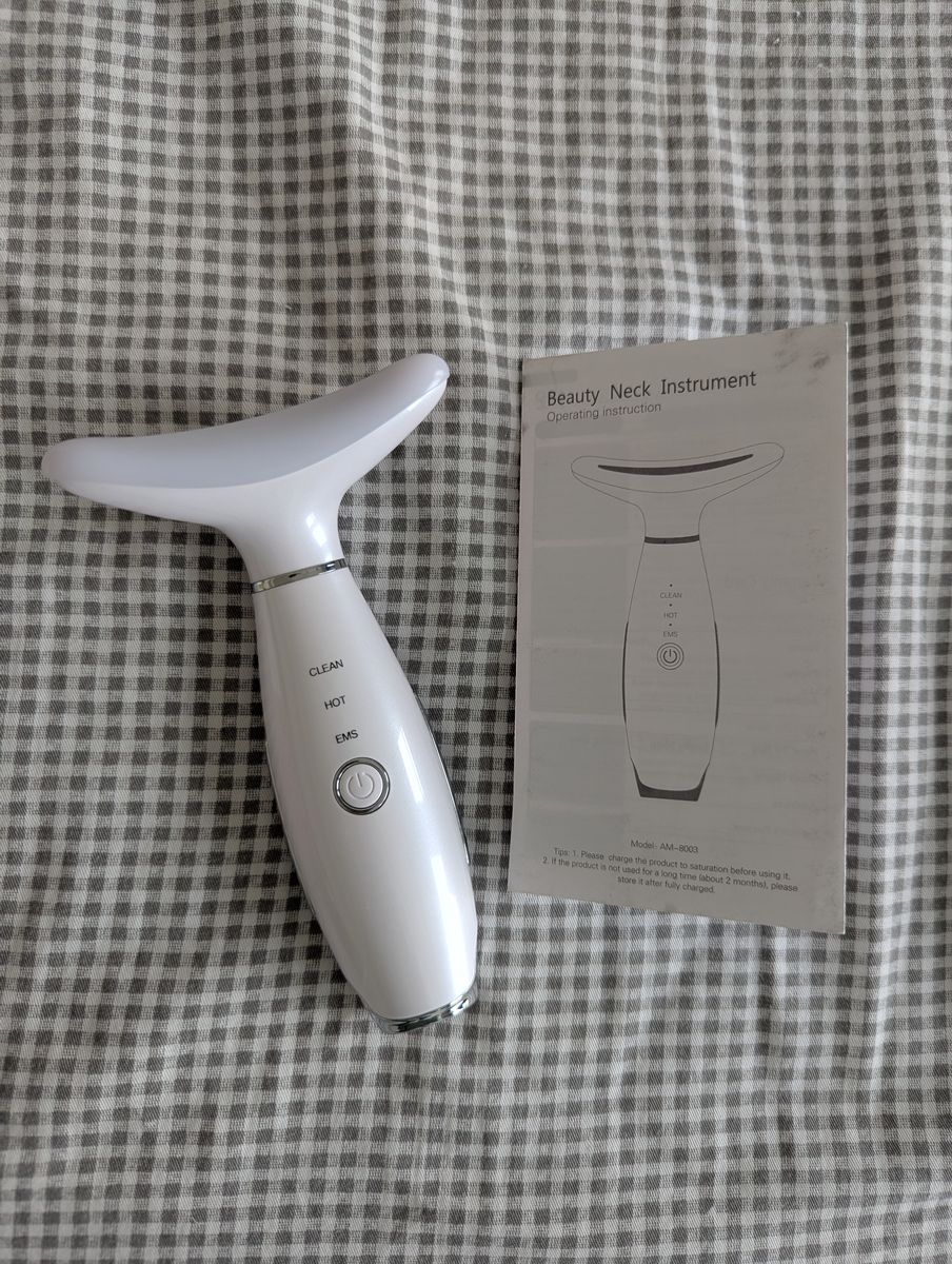 3-in-1 Face + Neck Red Light Therapy Massager Tool