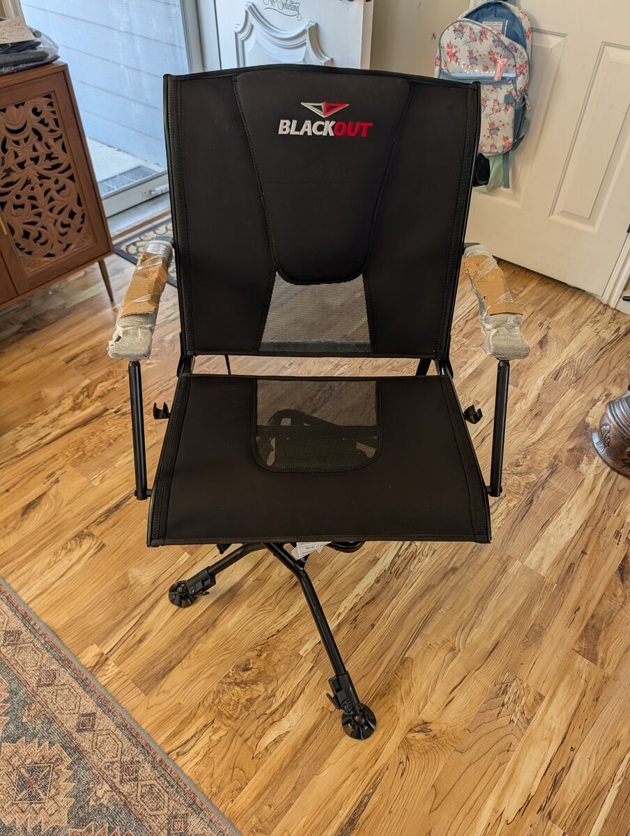 Blackout Blind Folding Swivel Chair