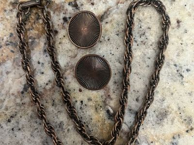 1950's -1960's -'Rebaj' High End Copper Choker and Earrings