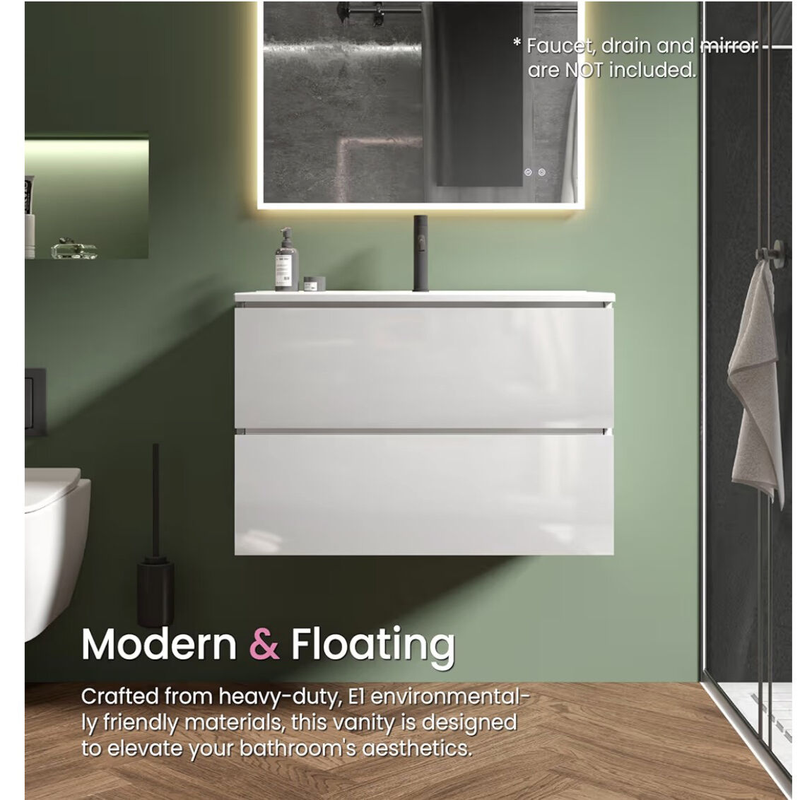 30” Bathroom Vanity – Glossy White (NEW IN BOX)