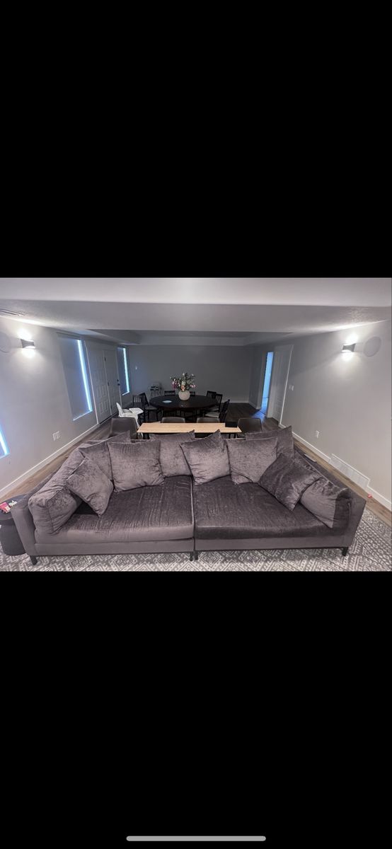 Spacious Grey  Sofa - Modern Design, Excellent Condition