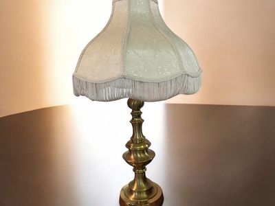 Brass Lamp With 1900's Victorian Shade
