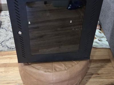 Black Server Rack Network Cabinet Wall Mount Enclosure Glass Door