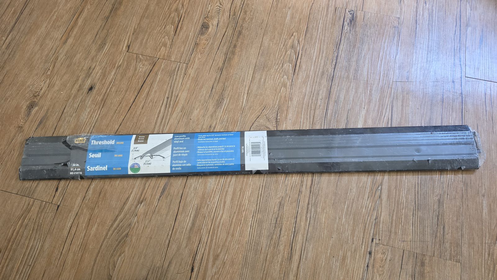 M-D Building Products 36" Bronze Door Threshold with rubber insert, 3.75" Wide
