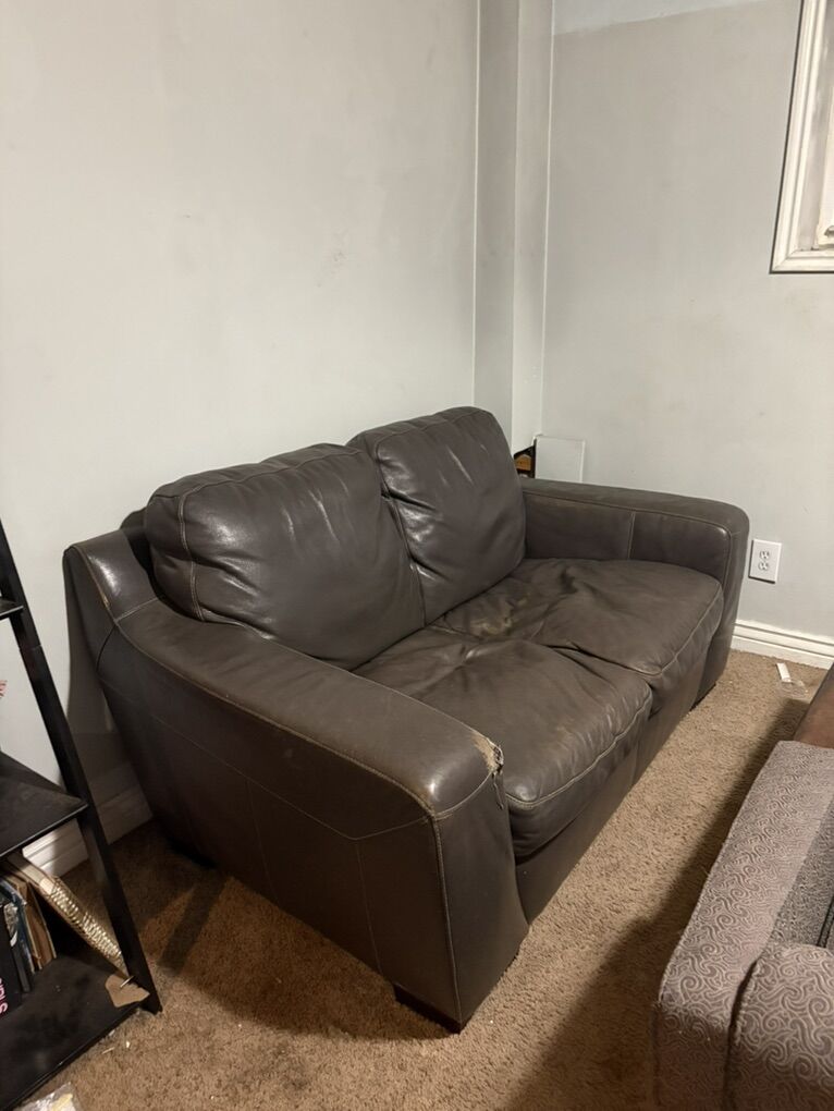 Real Leather Loveseat