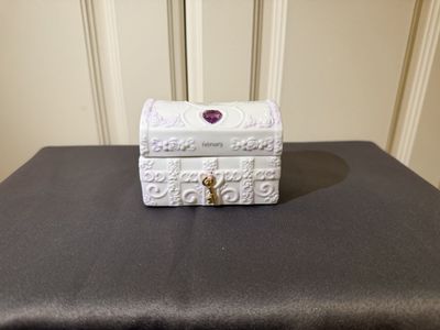Precious Moments February Amethyst Birthstone Trinket Box