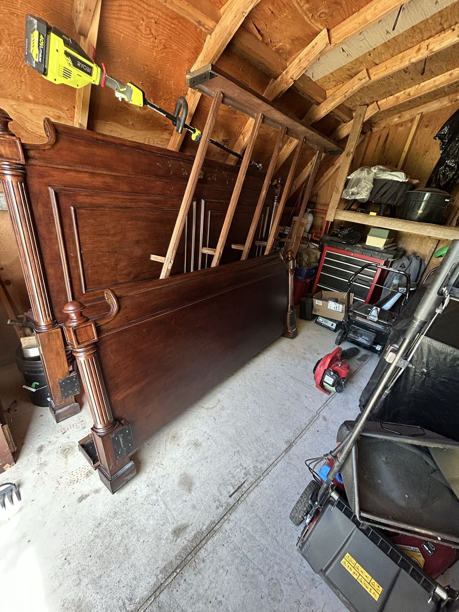 King size bedframe headboard and footboard and frame solid wood