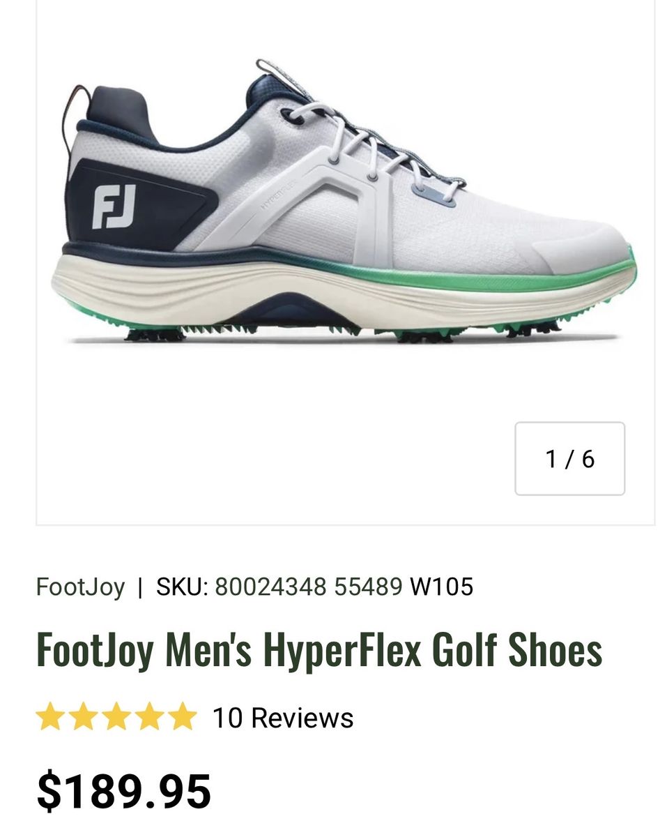 FootJoy HyperFlex Golf Shoes (Size 12)
