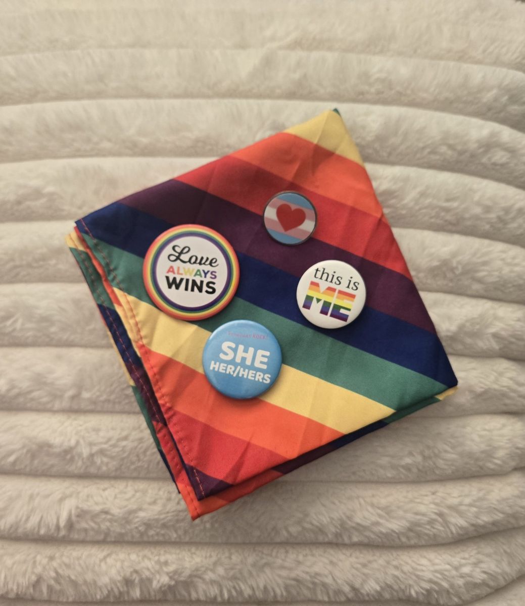 ️‍️‍️️‍️‍️LGBTQ+ Pride Pins & Rainbow Bandana  *BUNDLE*️‍️‍️