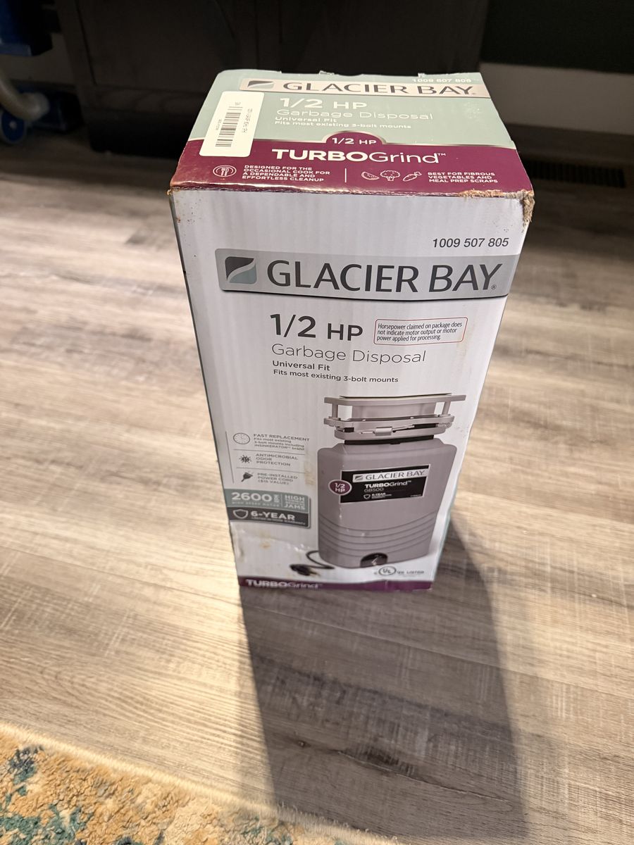 Glacier Bay 1/2 HP Disposal Brand New