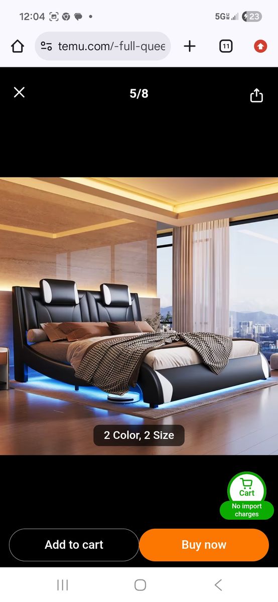 Queen platform bed