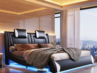 Queen platform bed