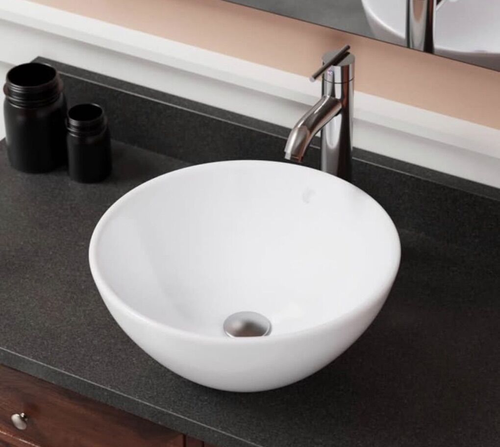 Vessel Sink in White Porcelain  - 3 available