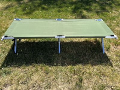 Portable Green Folding Cot Camping Bed