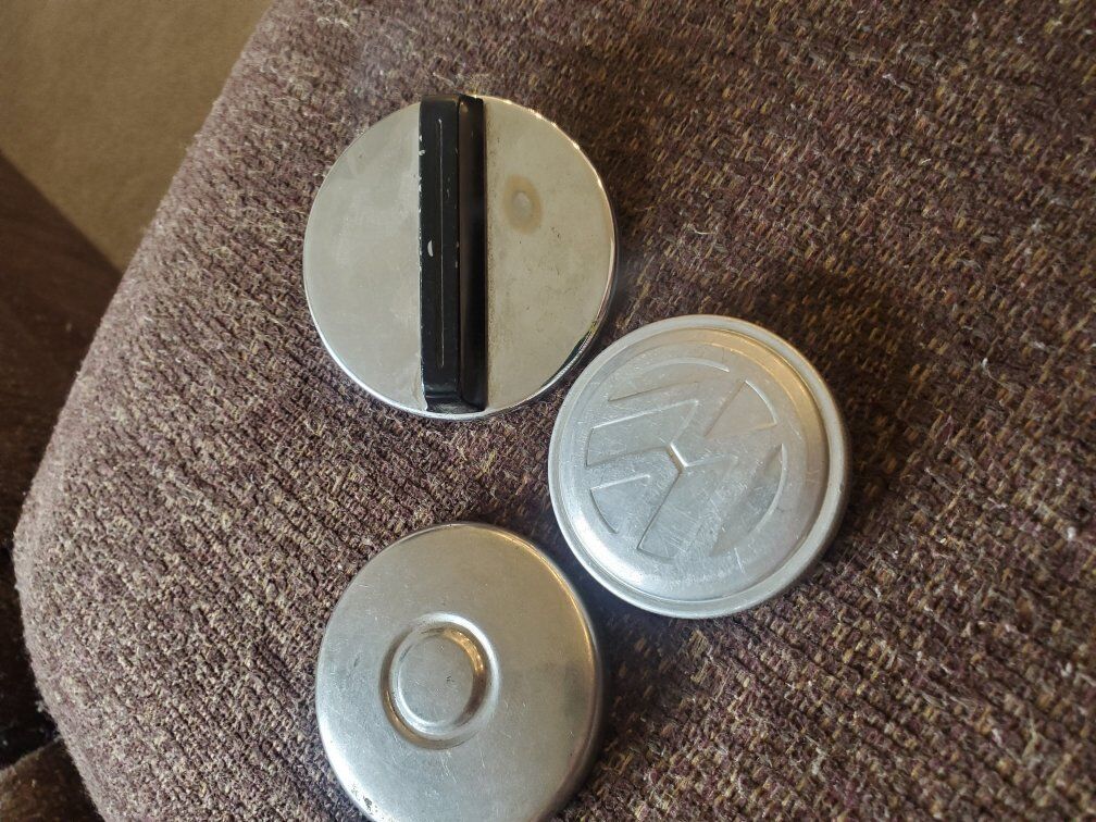 vintage car gas cap lot volkswagon and other