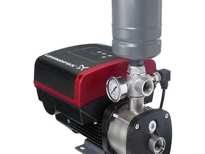 Grundfos Booster Pump System with Pressure Tank and Gauge