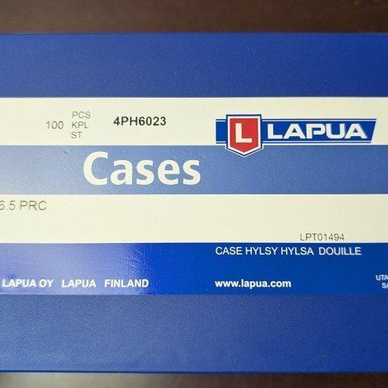 Lapua 6.5 PRC Unprimed Brass Cases - 100 Count, New Condition