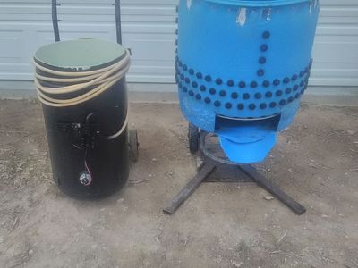 Chicken Processing Setup - Whiz Bang Plucker & 220V Scalder