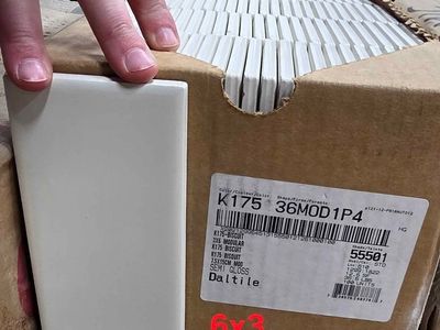 WALL TILE, White, Daltile 6x3in tile 100 pcs