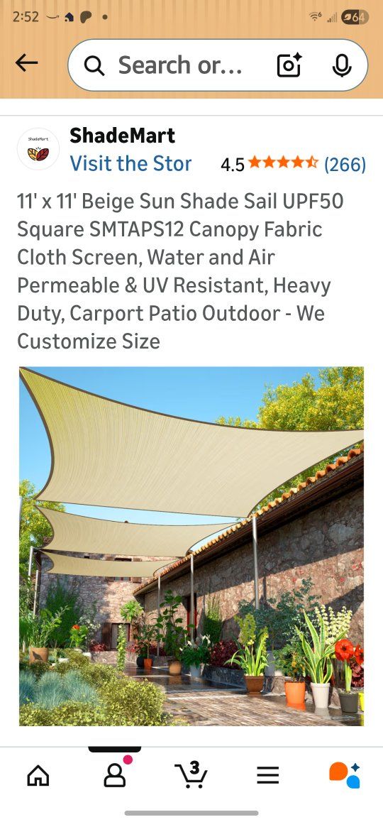Sun Sail Shade 11x11