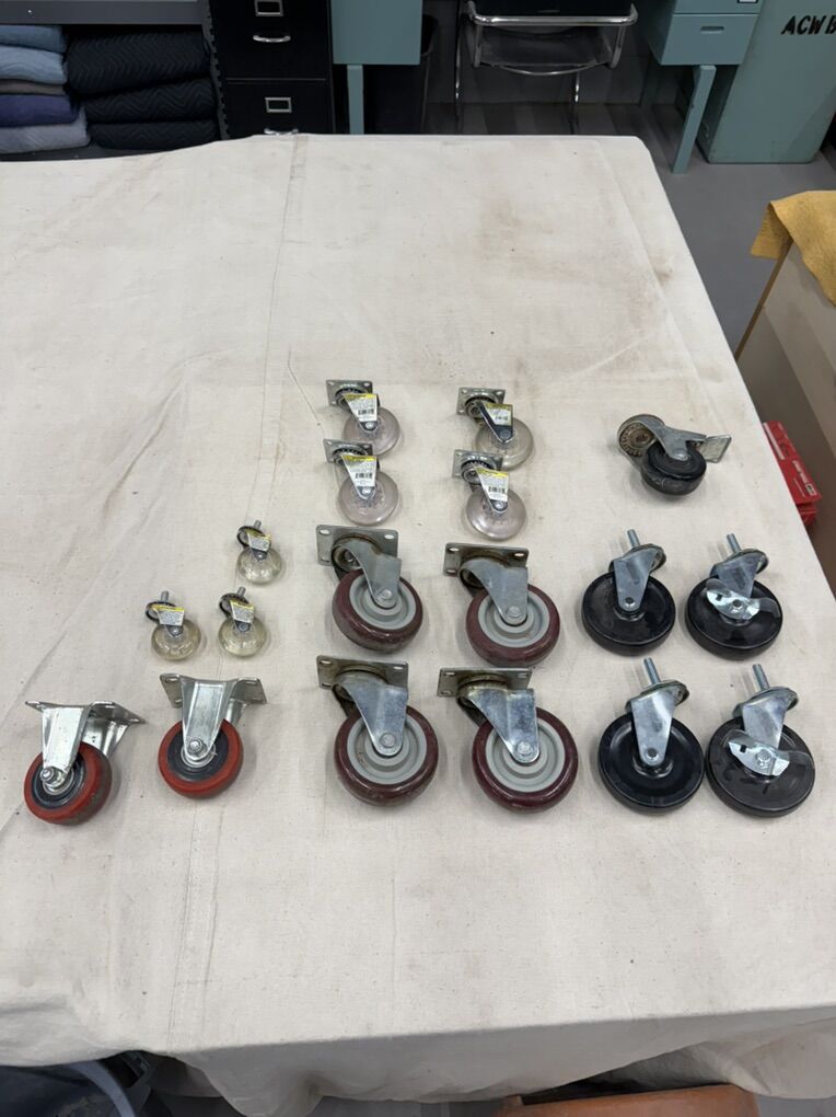 Lot of Assorted Heavy-Duty Casters