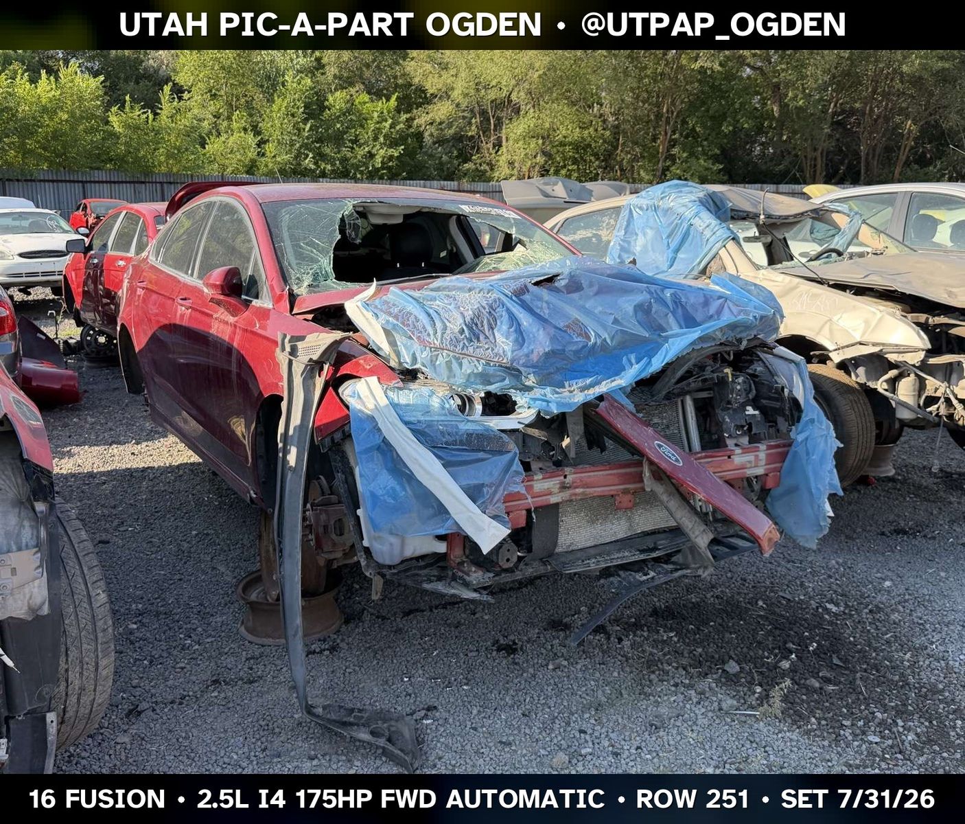 Just In! 2016 Ford Fusion Parts - UTPAP Ogden