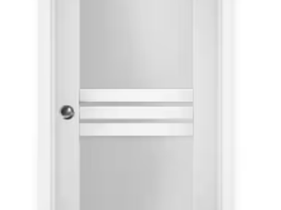 30 in. x 96 in. 1-Panel White Finished MDF Sliding Door