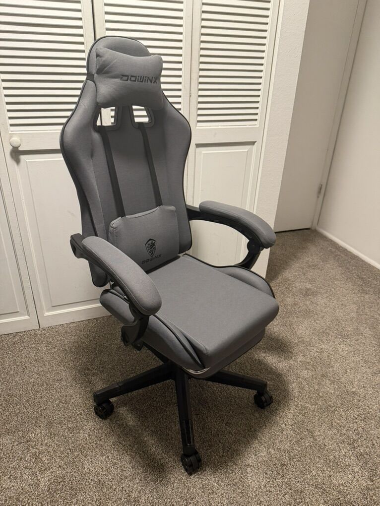Dark Gray Standard Dowinx Fabric Gaming Chair