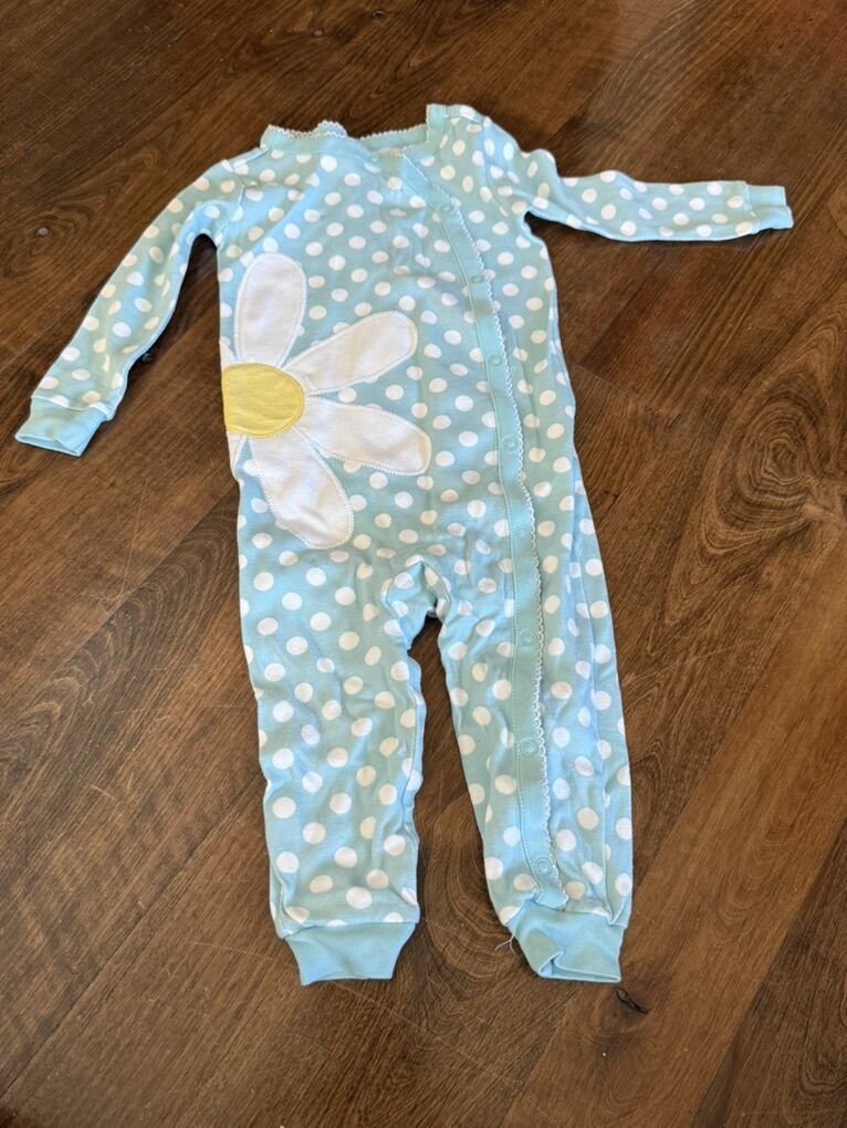 Daisy polka dot Gymboree sleeper 12-18 month
