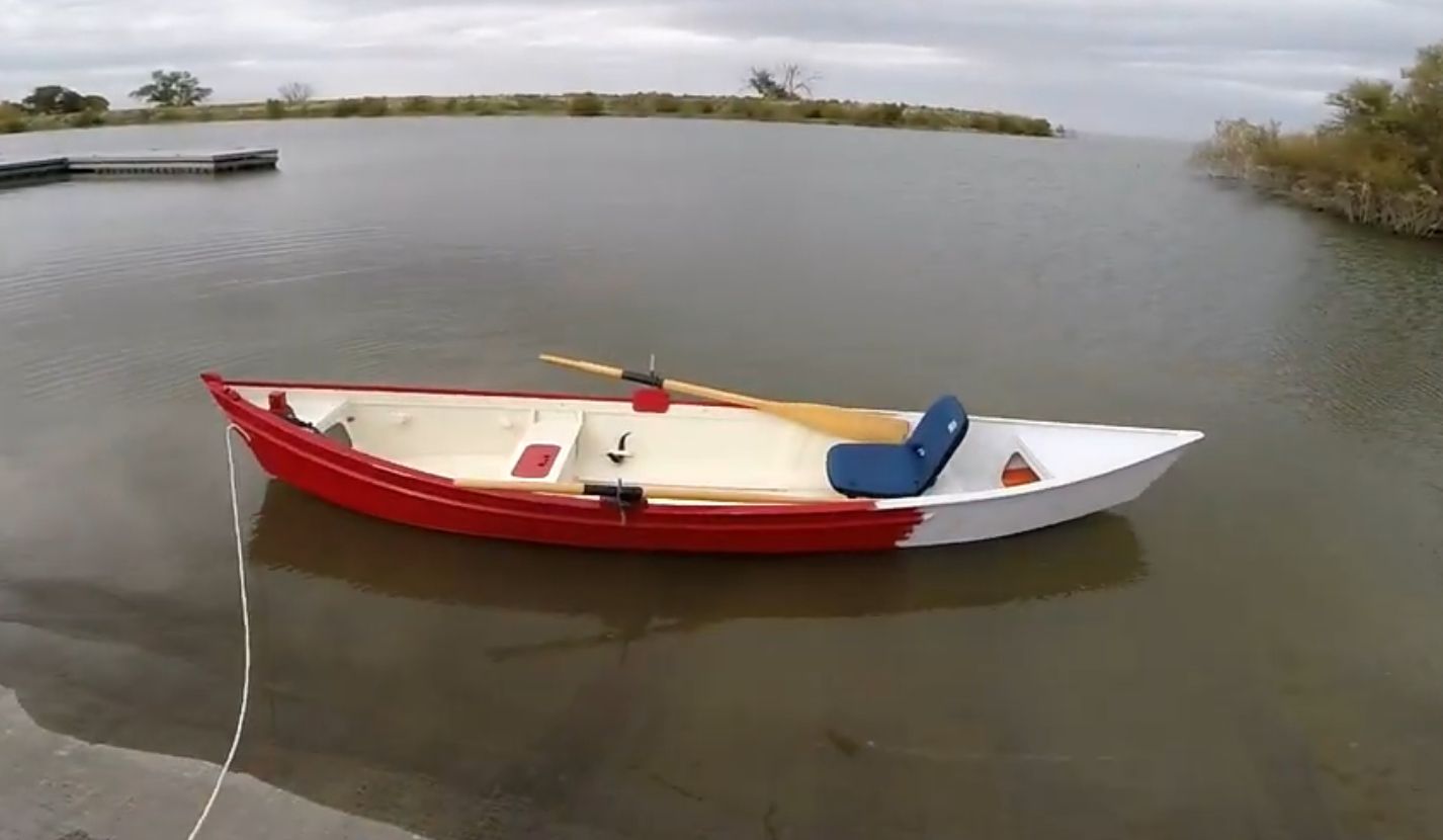 Rowboat with Aluminum Trailer