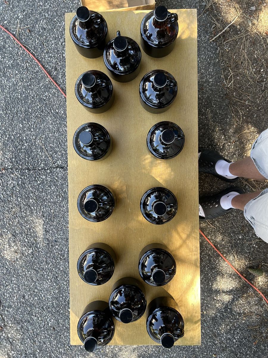 14 Vintage Amber Glass 32 oz Jugs • $60 for All