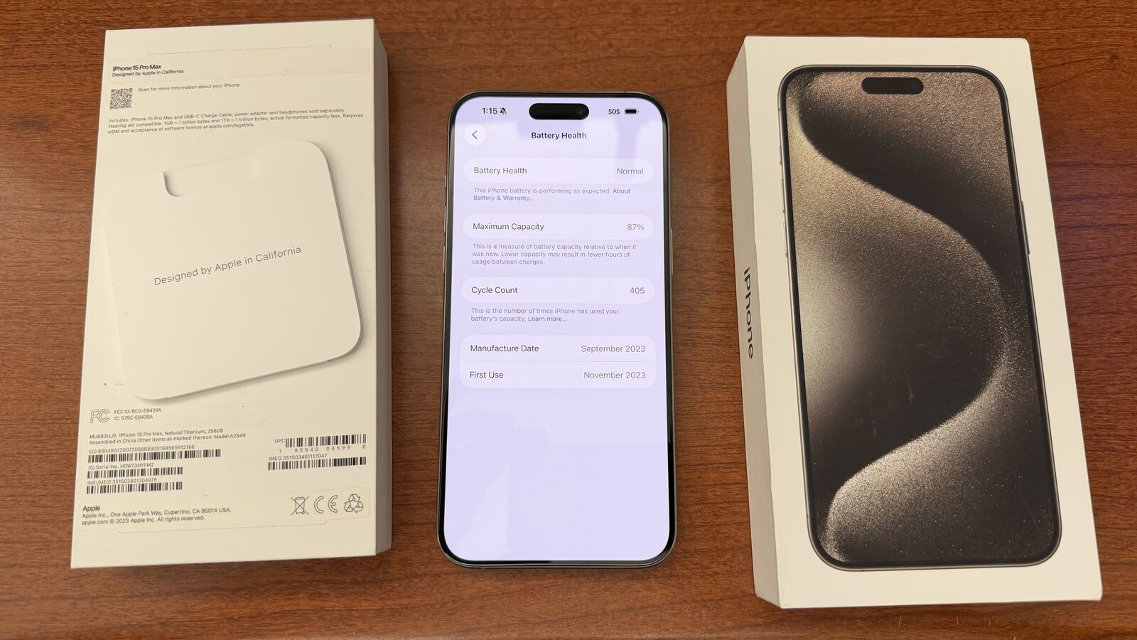 Unlocked iPhone 15 Pro Max 256GB Natural Titanium