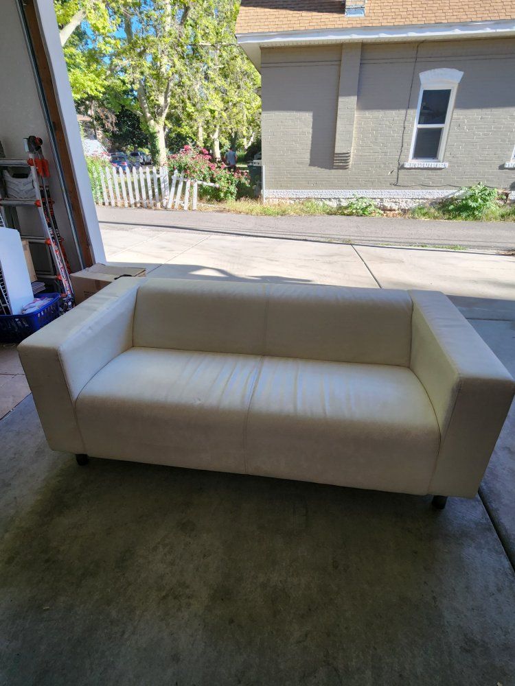 Faux Leather Sofa