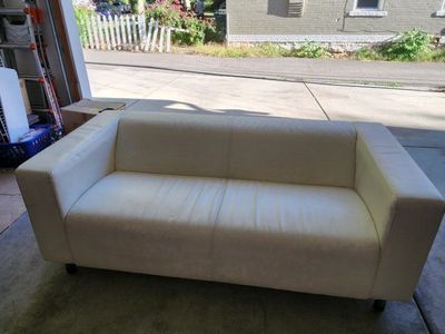 Faux Leather Sofa