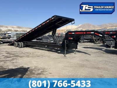 8.5x40 Maxx-D TDX Gooseneck Tilt Trailer - 30K GVWR - 15K Axles, HDSS Suspension, Hydraulic Disc Brakes, Hydraulic Jack(s),