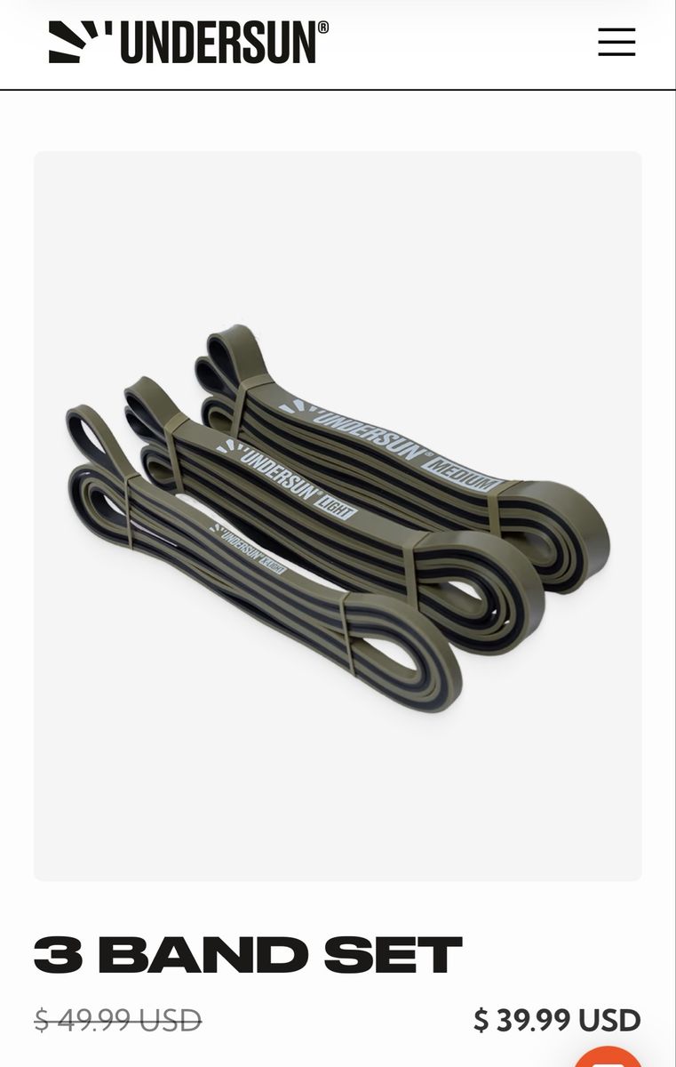 Undersun 3 band set - resistance bands