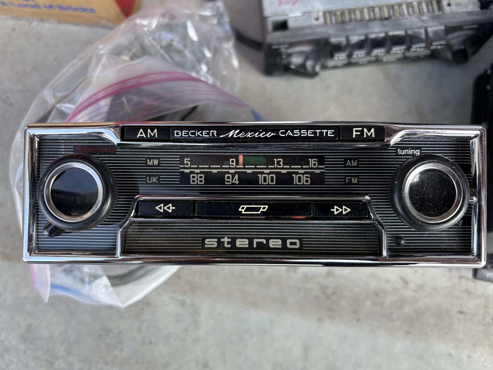 Vintage Becker Grand Prix, Europa, Mexico model  car audio cassette deck players am/fm radio. Mercedes, Porsche