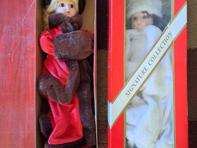 2 old porcelain dolls