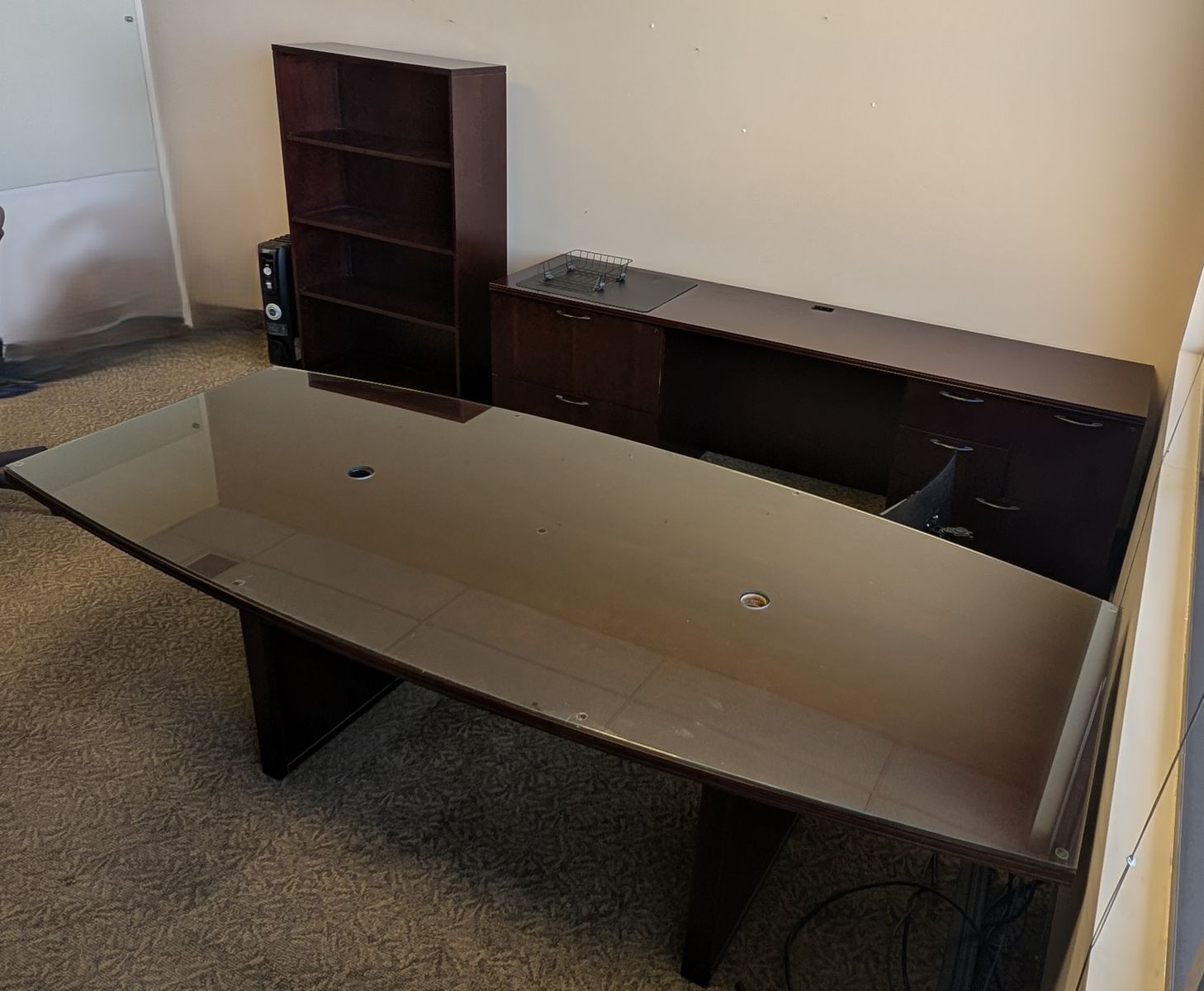 OFS Executive Office set: desk, credenza, bookcase